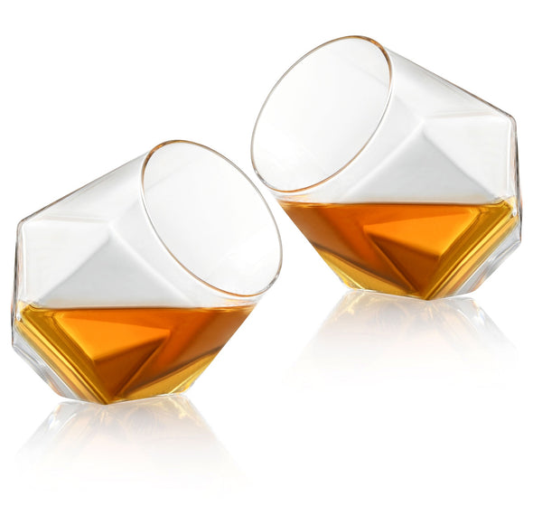 Diamond Whiskey Glasses - Set of 2