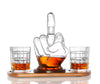 Middle Finger Whiskey Decanter Set, 1000ml - The Diamond Glassware