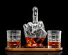 Middle Finger Whiskey Decanter Set, 1000ml - The Diamond Glassware